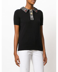 Черная шерстяная блузка от Dolce & Gabbana