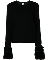 Черная шерстяная блузка от Comme des Garcons