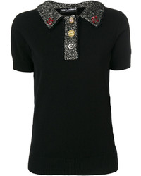 Черная шерстяная блузка от Dolce & Gabbana