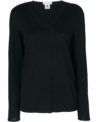 Черная шерстяная блузка от Le Tricot Perugia