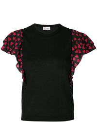Черная шерстяная блузка от RED Valentino
