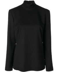 Черная шерстяная блузка от Sara Battaglia