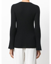 Черная шерстяная блузка от Nude