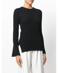 Черная шерстяная блузка от Nude