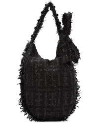 Черная шерстяная большая сумка