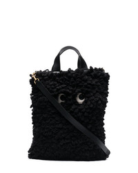 Черная шерстяная большая сумка от Anya Hindmarch