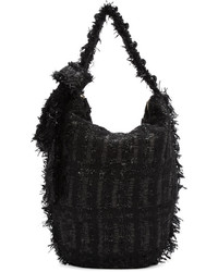 Черная шерстяная большая сумка от Simone Rocha