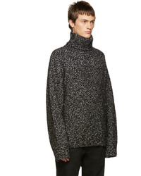 Мужская черная шерстяная водолазка от Juun.J