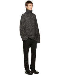 Мужская черная шерстяная водолазка от Juun.J