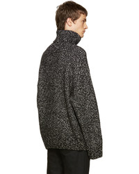 Мужская черная шерстяная водолазка от Juun.J