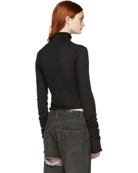 Женская черная шерстяная водолазка от Acne Studios