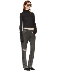 Женская черная шерстяная водолазка от Acne Studios