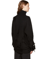 Женская черная шерстяная водолазка от Yang Li