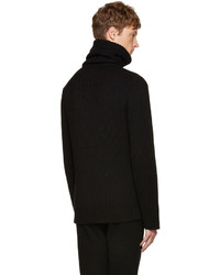 Мужская черная шерстяная водолазка от Christian Dada