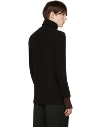 Мужская черная шерстяная водолазка от UMIT BENAN