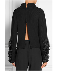 Женская черная шерстяная водолазка от Marni