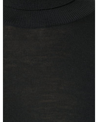 Мужская черная шерстяная водолазка от Roberto Collina