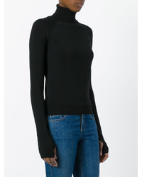 Женская черная шерстяная водолазка от Dsquared2