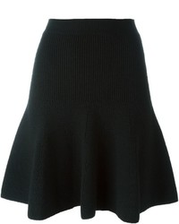 Черная шерстяная вязаная юбка от Alexander McQueen