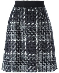 Черная шерстяная вязаная юбка от Dolce & Gabbana