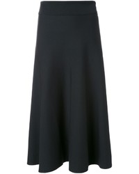 Черная шерстяная вязаная юбка от Lemaire