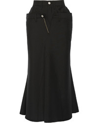 Черная шерстяная длинная юбка от Junya Watanabe