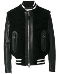 Мужская черная шерстяная куртка в горизонтальную полоску от Givenchy