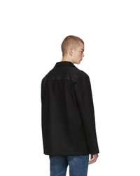 Мужская черная шерстяная куртка-рубашка от Nudie Jeans