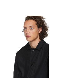 Мужская черная шерстяная куртка-рубашка от Toogood