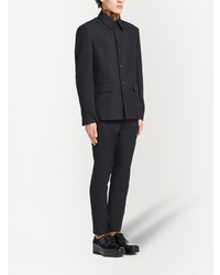 Мужская черная шерстяная куртка-рубашка от Prada