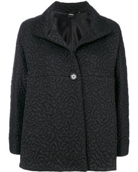 Женская черная шерстяная куртка с рельефным рисунком от Aspesi