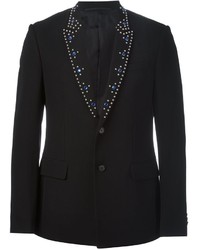 Мужская черная шерстяная куртка с шипами от Givenchy