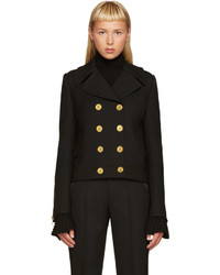 Женская черная шерстяная куртка от Alexander McQueen