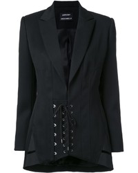 Женская черная шерстяная куртка от Anthony Vaccarello