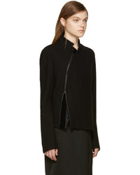 Женская черная шерстяная куртка от Ann Demeulemeester