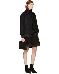 Женская черная шерстяная куртка от Jil Sander Navy