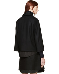 Женская черная шерстяная куртка от Jil Sander Navy