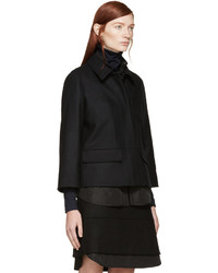 Женская черная шерстяная куртка от Jil Sander Navy