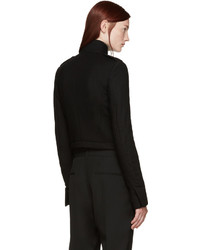 Женская черная шерстяная куртка от Haider Ackermann