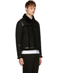 Мужская черная шерстяная куртка от Neil Barrett
