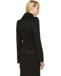 Женская черная шерстяная куртка от Alexander McQueen