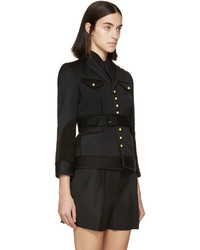 Женская черная шерстяная куртка от Dsquared2