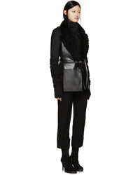 Женская черная шерстяная куртка от Ann Demeulemeester