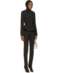 Женская черная шерстяная куртка от Alexander McQueen