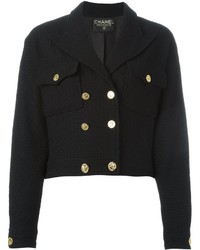 Женская черная шерстяная куртка от Chanel