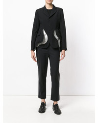 Женская черная шерстяная куртка от Comme des Garcons