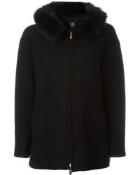 Женская черная шерстяная куртка от Eleventy