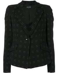Женская черная шерстяная куртка от Emporio Armani