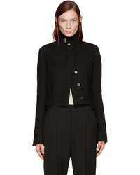 Женская черная шерстяная куртка от Haider Ackermann