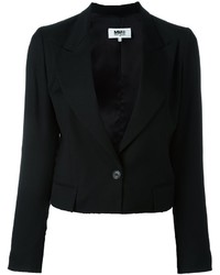 Женская черная шерстяная куртка от MM6 MAISON MARGIELA